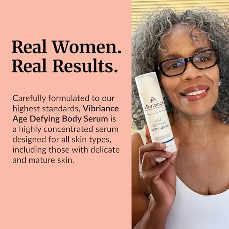 Vibriance Age Defying Body Serum, 4.5 fl oz - Anti Aging and Ultra Hydrating - Infused with Hyaluronic Acid - Fast-Absorbing Crepey Skin Corrector for Wrinkles, Dryness