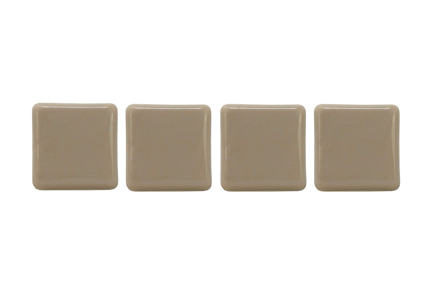 Shepherd Hardware 3949 2-Inch Adhesive, Square, Slide Glide Furniture Sliders, 4-Pack,Beige