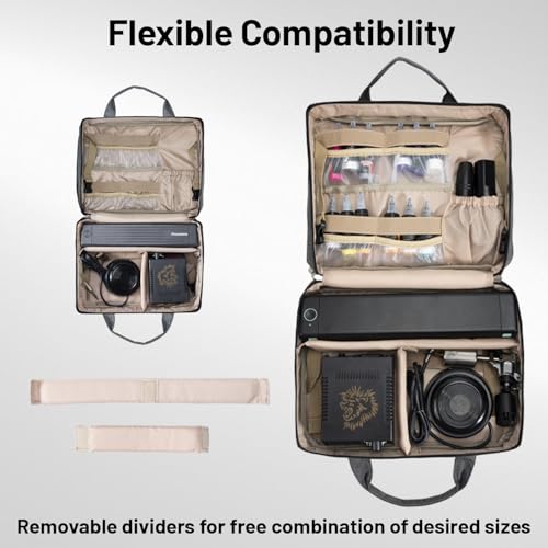Phomemo Tattoo Bag - Tattoo Travel Case and Carrying Bag for Stencil Printer and Equipment, Compatible with Phomemo M08F / TP81 / TP31 Thermal Printer, Grey (BAG ONLY)