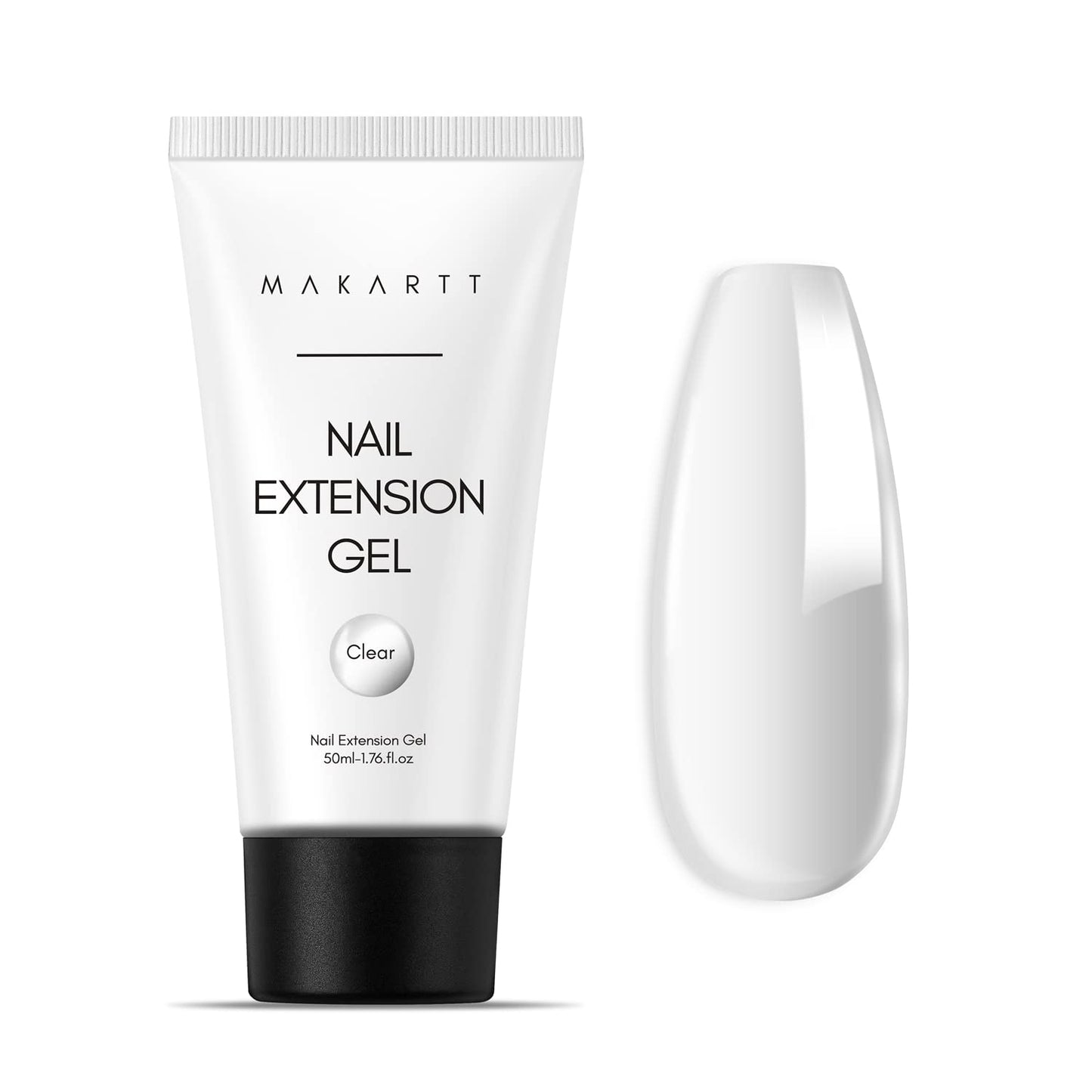 Makartt Poly Nail Gel: Clear 50ML Gel Builder for Natural-Looking Strengthener 3D Molding Gel for Trendy Nail Art-Long-Lasting and Easy to Use Supplies