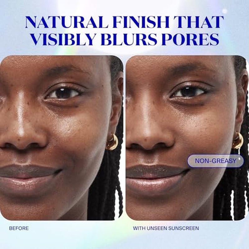 Supergoop! Unseen Sunscreen - SPF 50 - Clear & Invisible Face Sunscreen + Broad Spectrum + Makeup-Gripping Primer - Weightless, Scentless, Oil Free - For All Skin Types & Tones - 1.7 fl oz