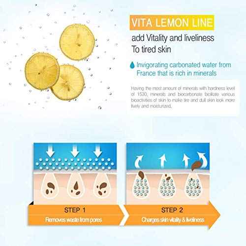 MIZON Vita Lemon Peeling Gel Lemon Peel Oil and Sparkling Water Skin Tightening Moisturizing Skin Vitality Removes Dead Skin Cells Exfoliating Gel (150g/ 5.3 Oz)