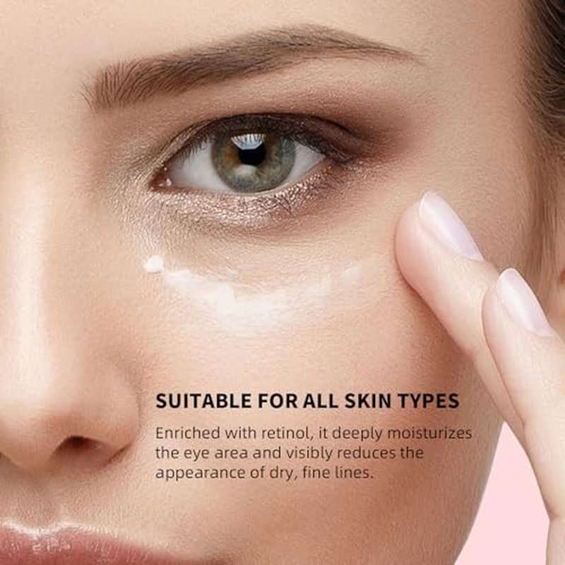 Retinol Eye Stick, Anti-Aging Eye Cream for Wrinkles, Dark Circles, Puffiness & Bags Under Eyes, All-in-one Multi Eye Balm with Caffeine, Vitamin C, Hydrating & Firming Skin