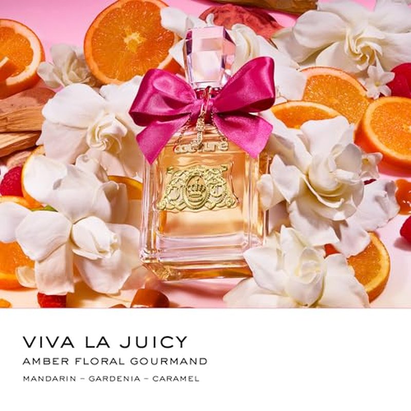 Juicy Couture Viva La Juicy Eau De Parfum Spray, Women's Perfume with Notes of Mandarin, Gardenia & Caramel, Floral & Sweet, Gift for Her