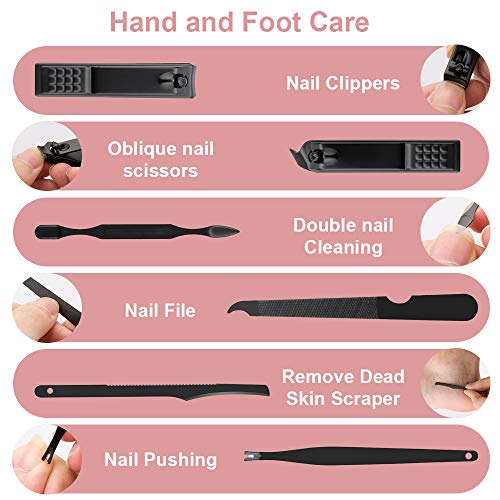 Manicure Kit, OKOM Manicure Set, Mens Grooming Kit, Nail Care Set, Manicure Kit for Men and Women,Nail Kit,Grooming Kit,Nail Clipper Set,Stocking Stuffers,Stocking Stuffers for Teen Boys,Gifts for Men