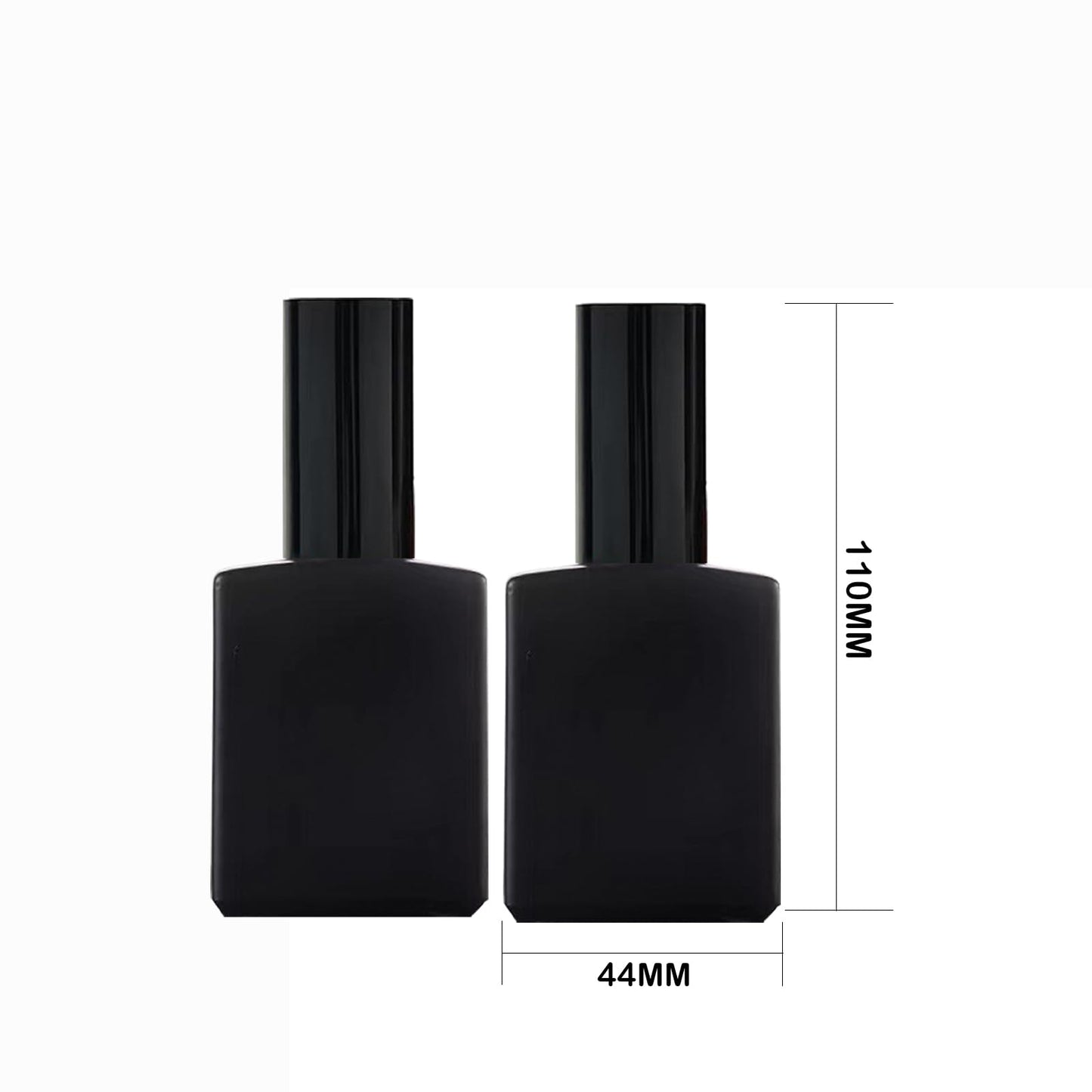 BEGIKET 12 Pack 1 oz Black Square Glass Perfume Spray Bottle, 30ml /1 oz Fine Mist Atomizer Spray Bottles Refillable, for Perfume, Essential Oil and Liqui (Black)