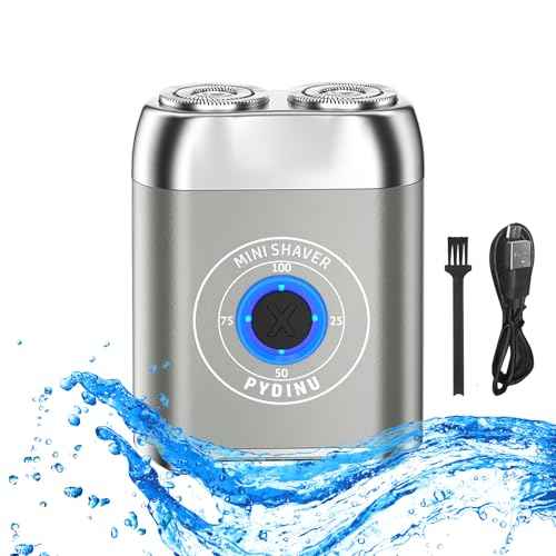 Mini Electric Shaver, 2025 New Upgrade Pocket Dual-Head Electric Shaver, Travel Portable Beard Trimmer for Men, Waterproof Mini Razor, USB C Rechargeable (Silver)