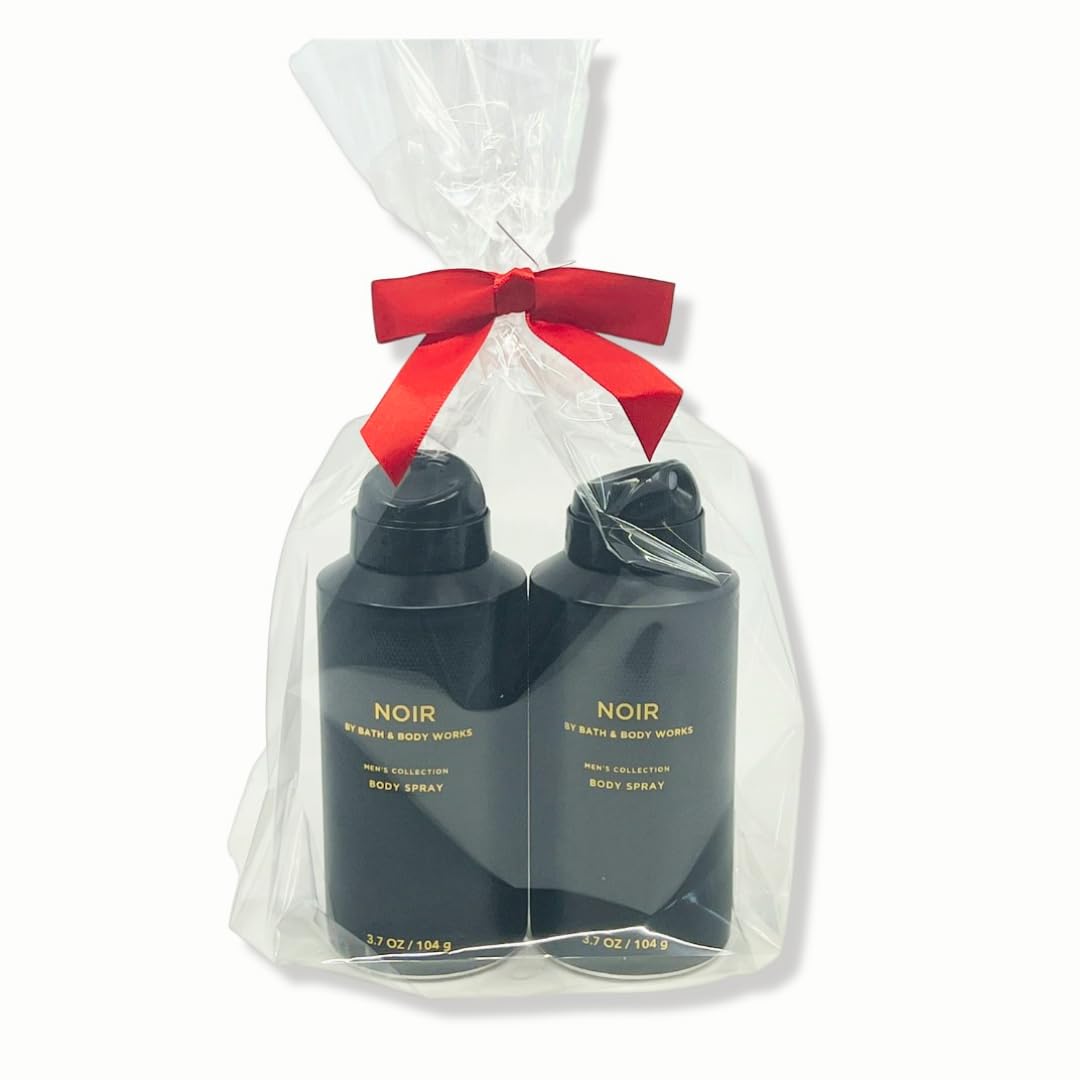 Bath & Body Works Men's Collection Deodorizing Body Spray - NOIR - Gift Pack for Holiday - Lot of 2