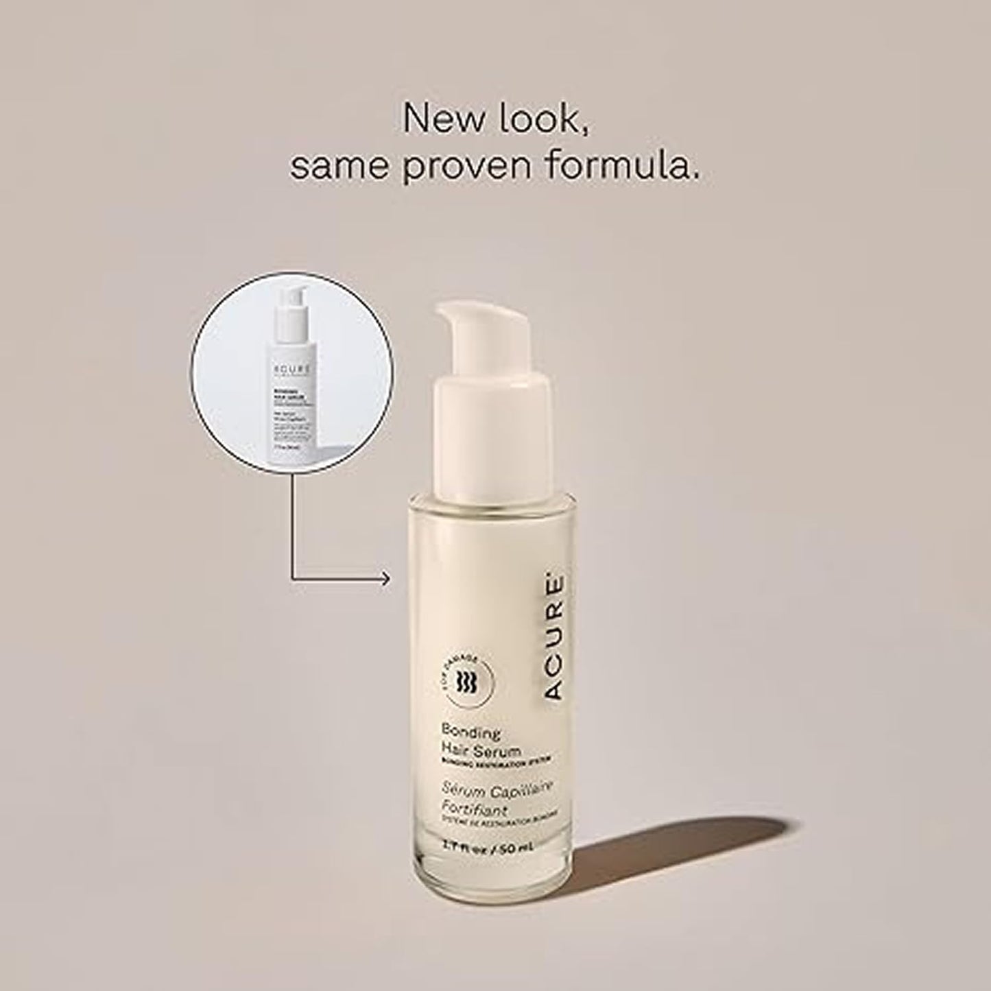 Acure Bonding Hair Serum - Leave In Hair Oil for Damaged and Frizzy Hair, Treatment for Damage, Split Ends, Use on Dry, Curly, Straight Locks for Lightweight Frizz Control & Shine - 1.7 fl oz (2 Pack)