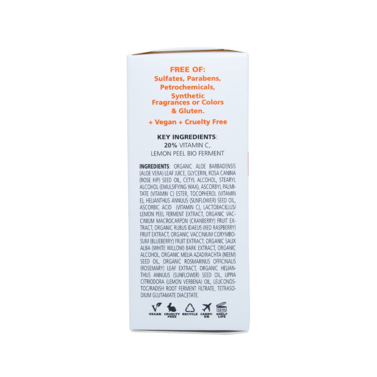 Sia Botanics Brightening Face Serum (30ml/1oz Porceline Bottle) | Facial Treatment w/Vitamin C, Lemon Peel Bio Ferment, Aloe Vera | Natural, Clean, Botanical Skincare for Women