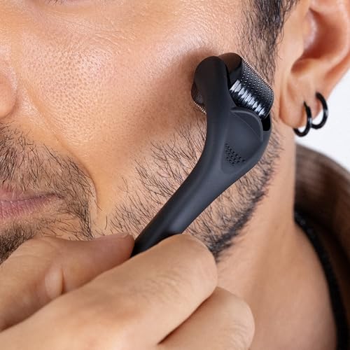 Derma Roller for Body, Hair and Sculp, 540 Titanium Microneedle Dermal Skincare, Microneedling Roller for Men and Women with Storage Case