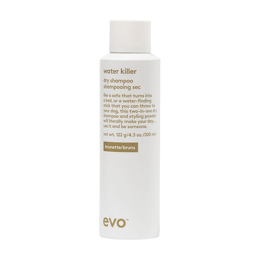 EVO Water Killer Dry Shampoo Brunette - Full Size 2-In-1 Dry Shampoo & Styling Spray, Refresh Hair, Replace Excess Oil with Volume & Texture - 4.3oz