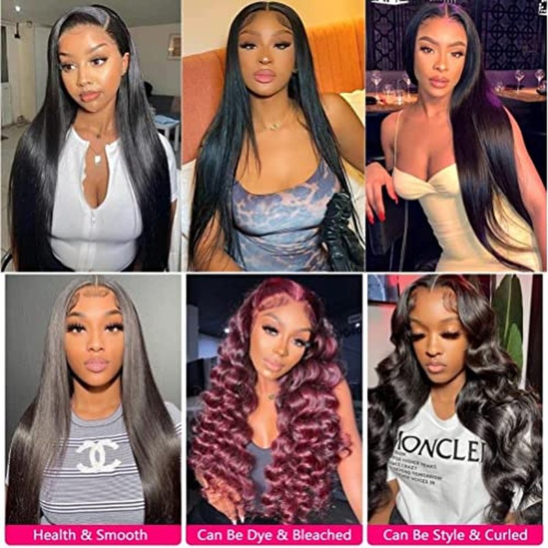 Straight Bundles with Closure Human Hair 20 22 24+18 Brazilian Human Hair Bundles with Closure Straight 100% Unprocessed Virgin Weave Hair Bundles with Lace Closure