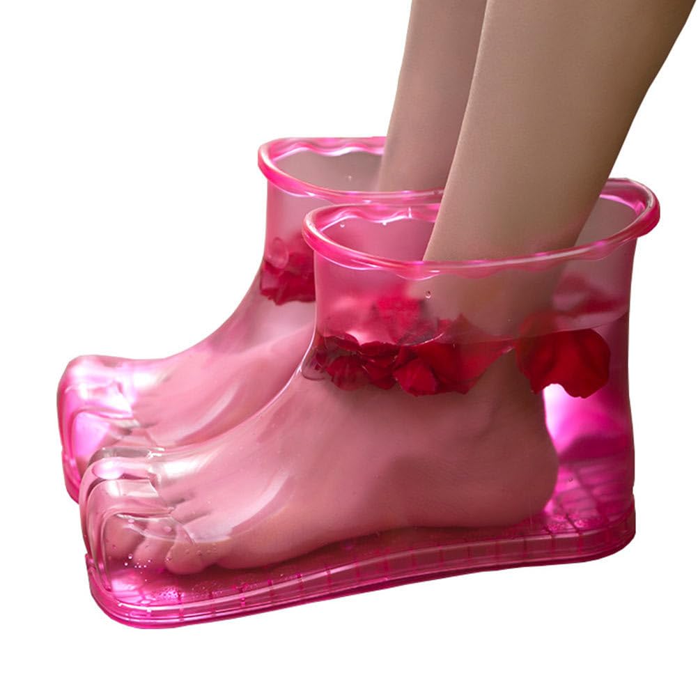 ARTIBETTER Foot Bath Massage Shoes 1 Pair Wear-Resistant Foot Soaking Boots for Home and Spa Promote Blood Circulation Relaxation Durable Heat-Resistant 10.23X6.29X3.93In