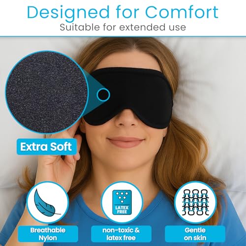 Arctic Flex Cooling Eye Mask - for Migraine, Puffy Eyes, Sleeping, Headaches - Gel Cold Compress for Eyes - Reusable and Freezable for Women & Men - Hot and Cold Therapy - After Surgery Ice Treatment