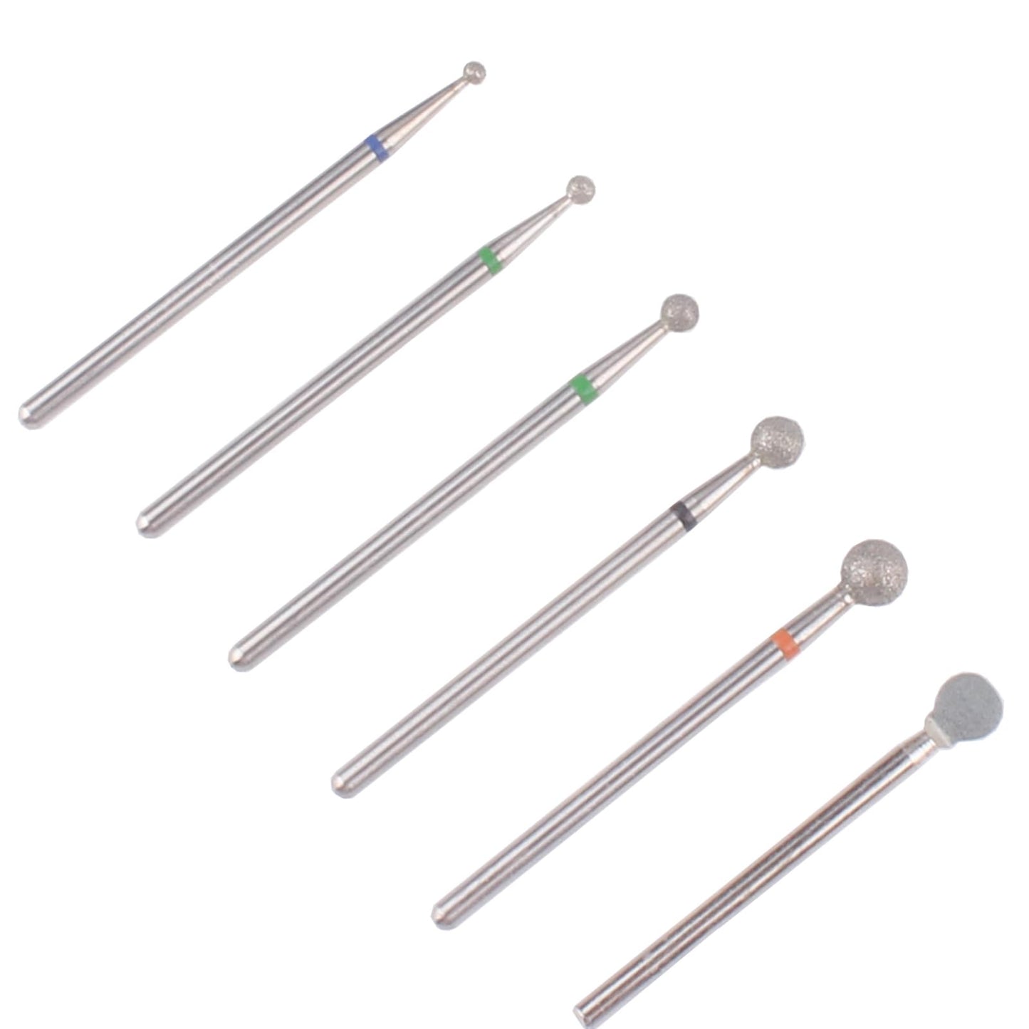 6pcs Ball Shape Cuticle Clean Nail Drill Bits for Nail Prep