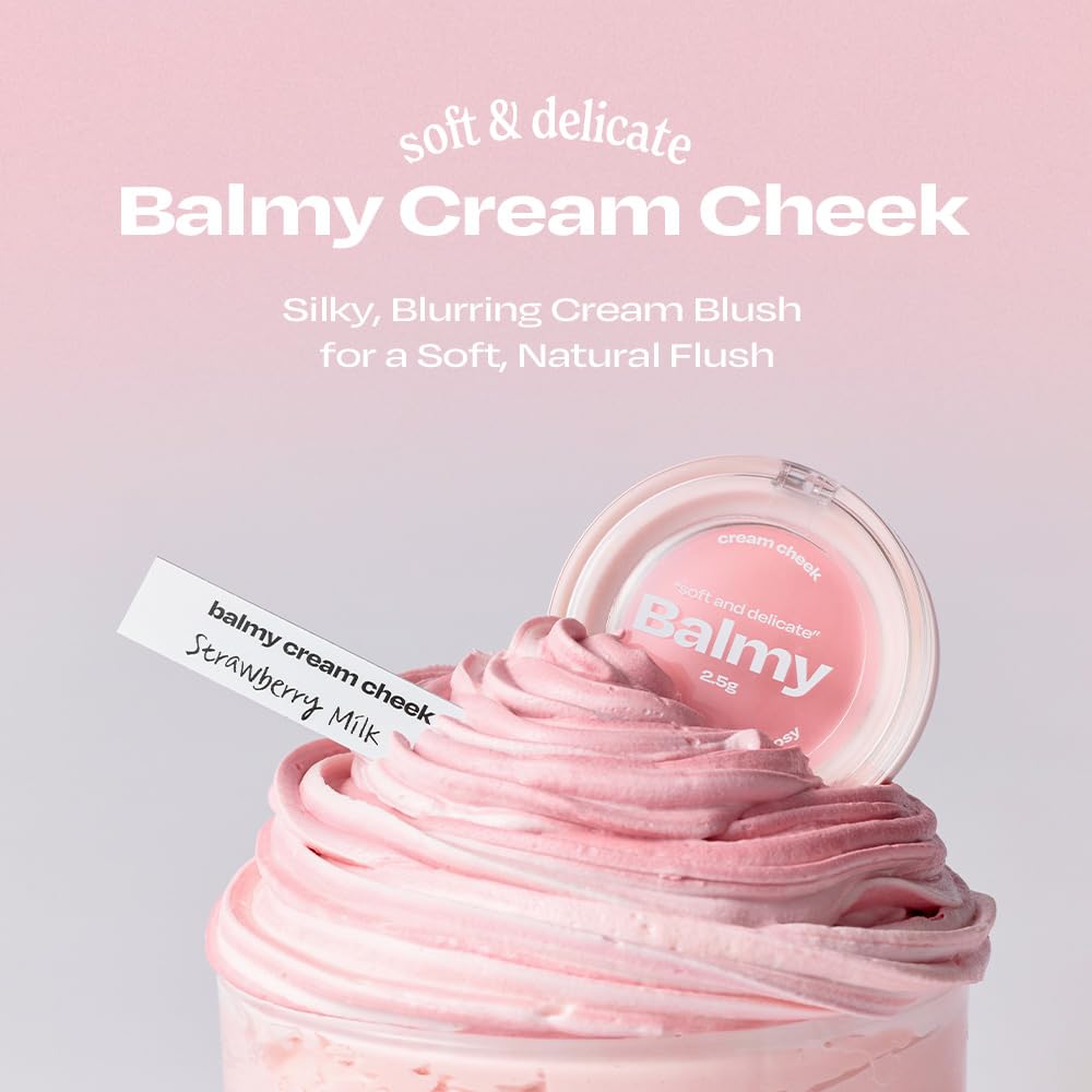 Balmy Cream Cheek | Lightweight Cloud-Touch Cheek Color | Buildable, Long-Wear Cream Blush with a Soft Matte Finish for Natural & Bold Looks | 2.5 g (No.5 Tender Rose)