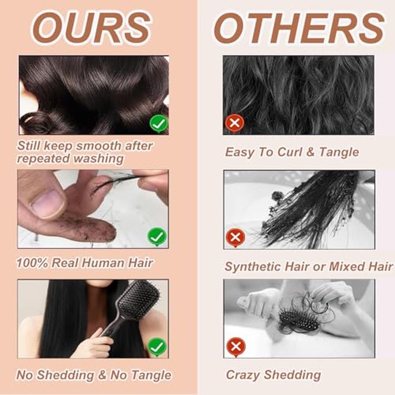 12A Deep Wave Bundles 18 20 22 Inch Deep Wave Human Hair Bundles 100% Unprocessed Brazilian Virgin Wet and Wavy Human Hair 3 Bundles Quick Weave Bundles for Women