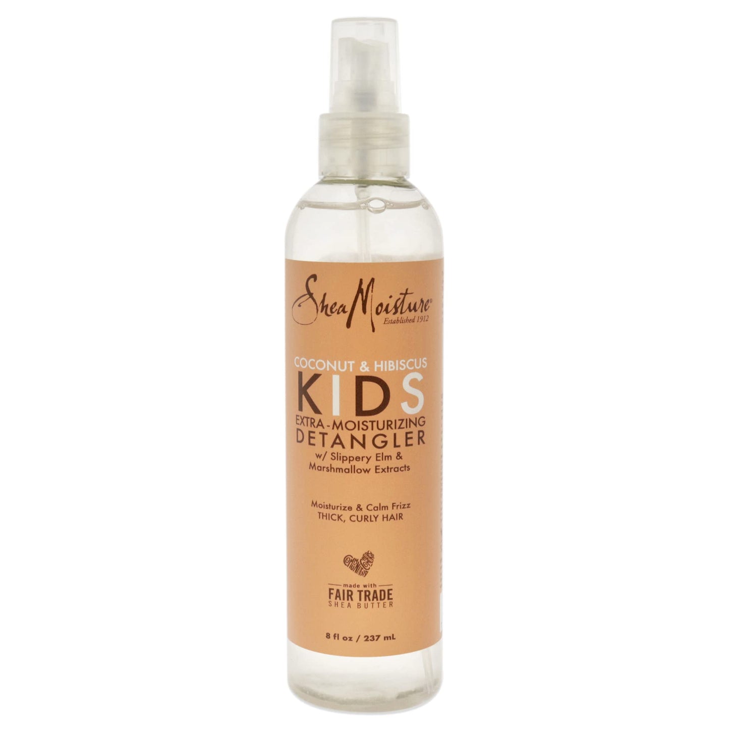 SheaMoisture Kids Detangler for Curly Hair, Extra Moisturizing Coconut & Hibiscus with Shea Butter, 8 oz