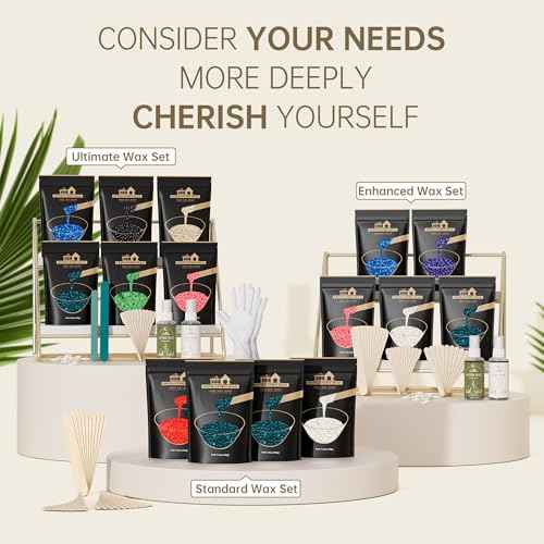 Lifestance Wax Beads Set, 4 Kinds of Waxing Beads, Hard Wax Beans with 44 Items, Perfect for Any Waxing Warmers for Hair Removal for Brazilian Bikini, Face, Armpit