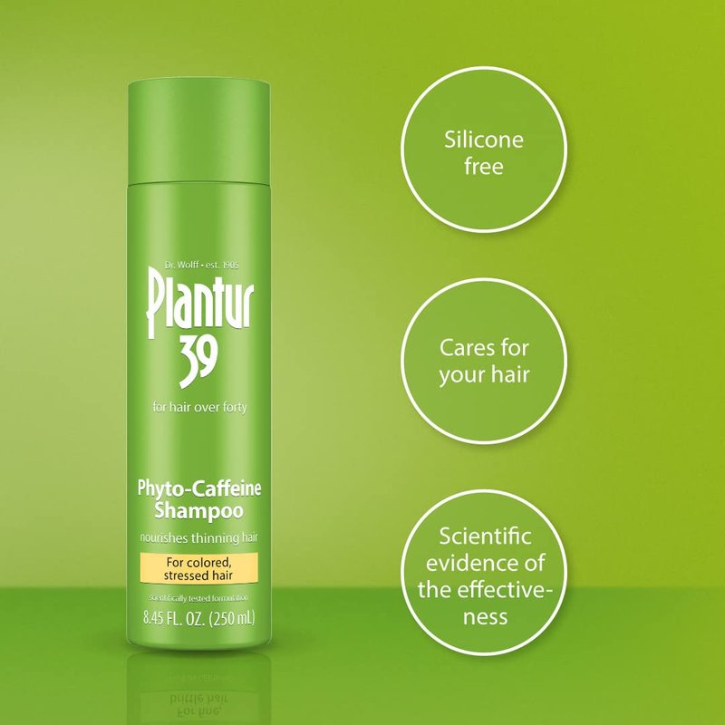 Plantur 39 Phyto-Caffeine Shampoo for Colored, Stressed Hair, 8.45 fl oz