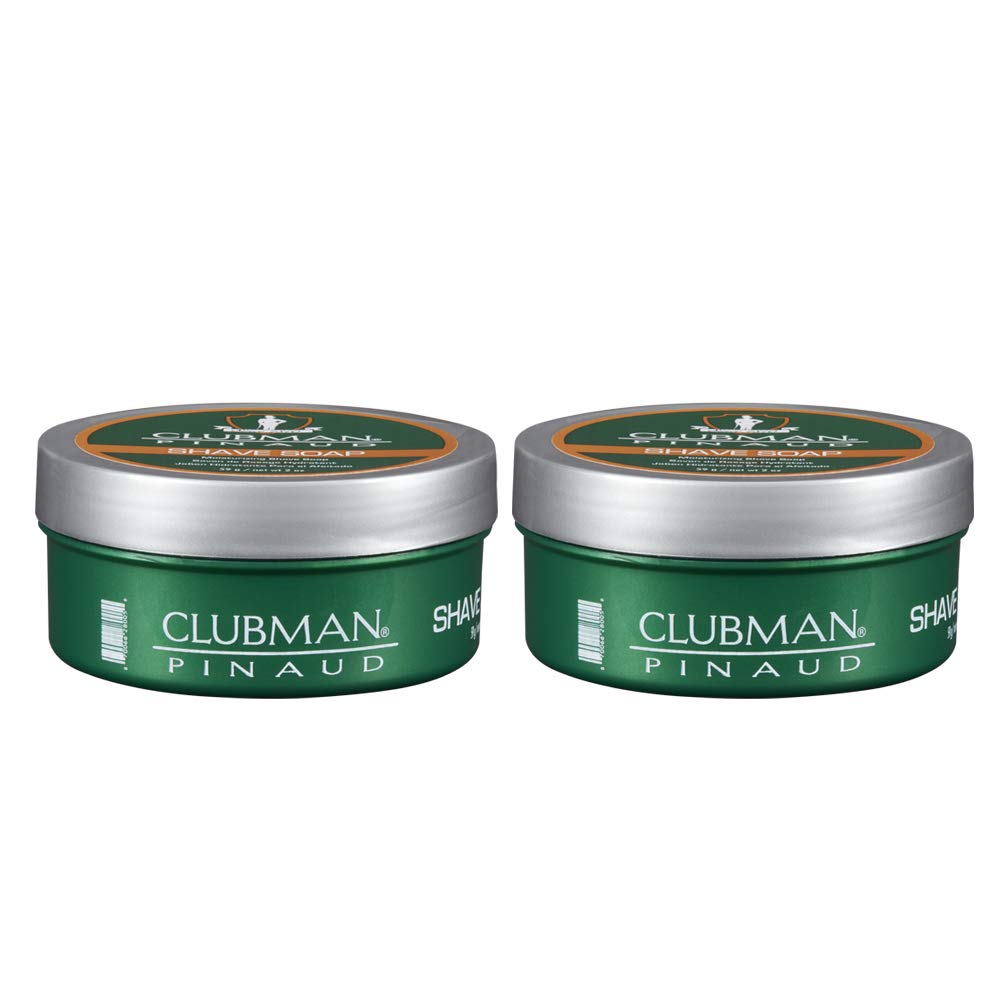 Clubman Pinaud Shave Soap – Classic Shaving Soap for Men, Rich Lather for Smooth Shave, 2oz, 2 Pack