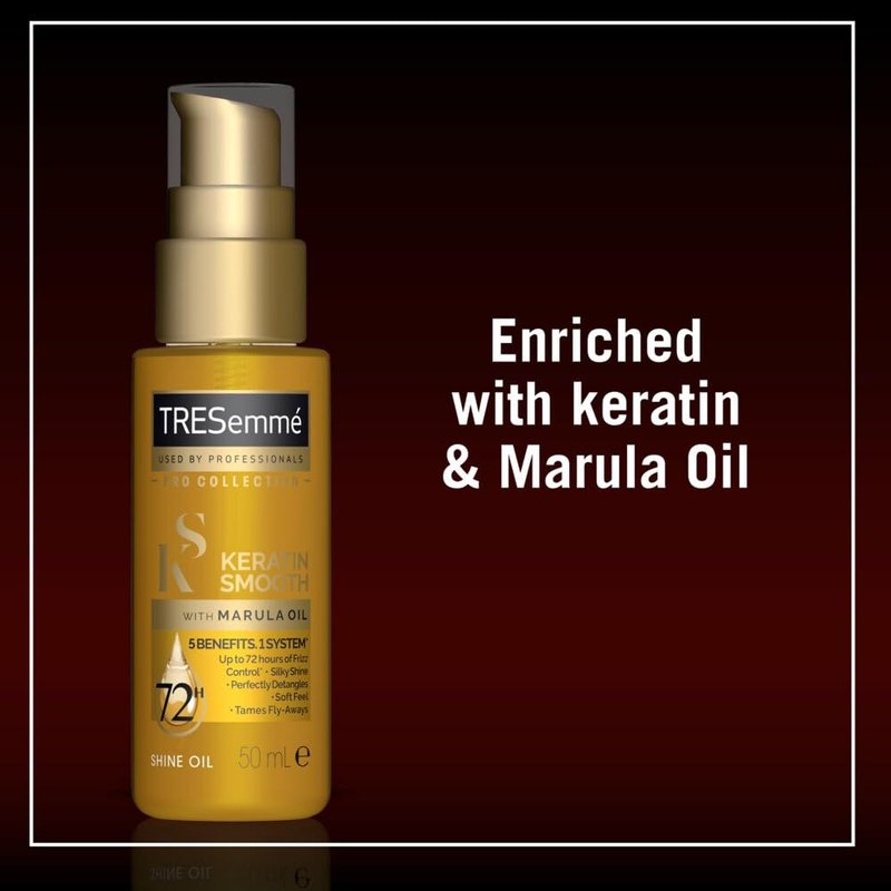 TRESemmé Pro Collection Keratin Smooth Shine Oil with keratin and marula oil for soft, shiny, frizz-free hair 50 ml