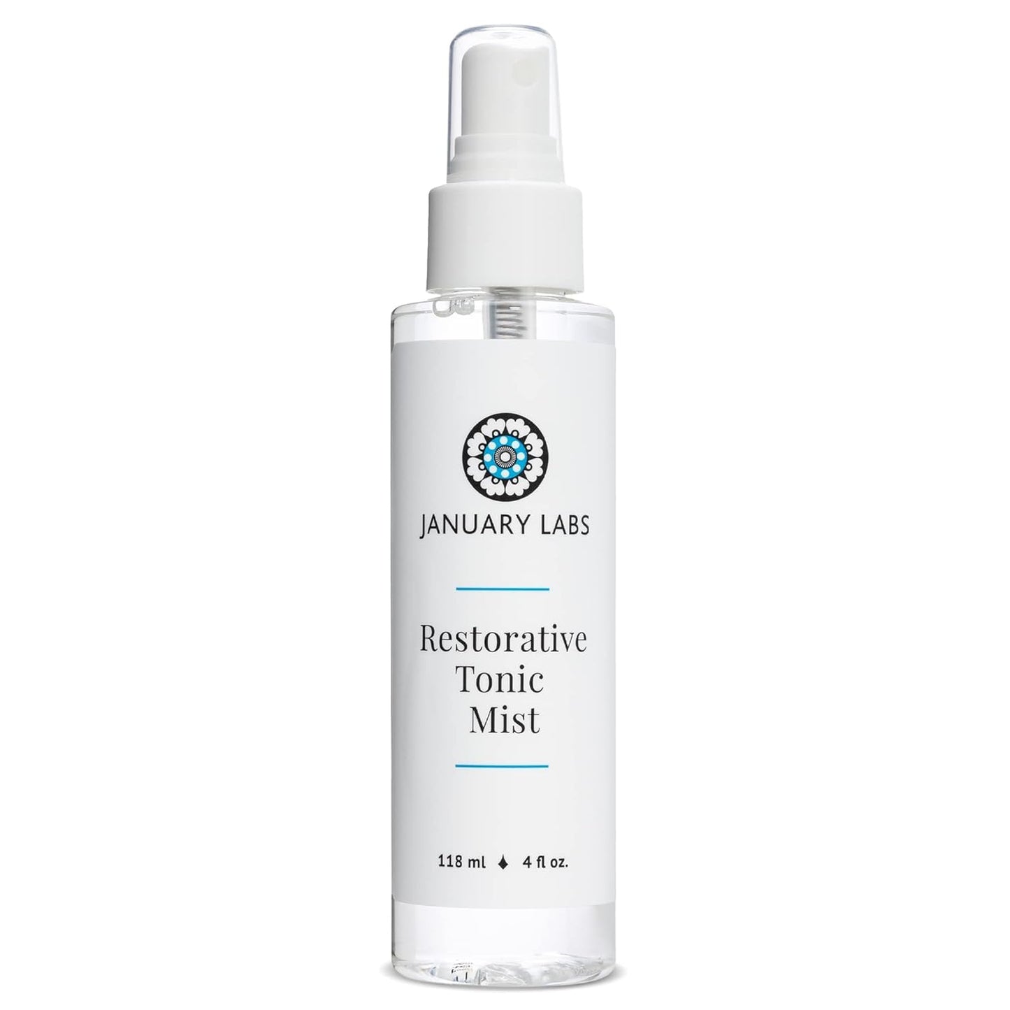 January Labs Restorative Tonic Mist - Hydro Boost Facial Toner for All Skin Types | 4 oz Hydrating Spray
