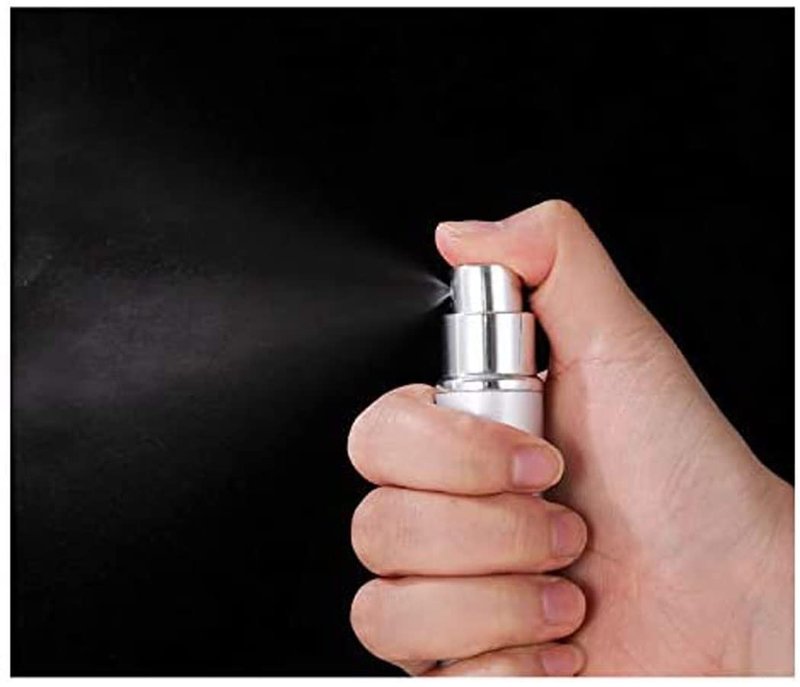 Portable 10ML Travel Perfume Atomizer Spray Bottles - 20 Pack Metal Gold Set