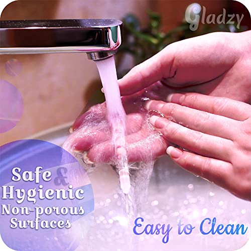 Glass Cuticle Pusher by GLADZY - Manicure Stick, Genuine Czech Quality, Professional Precision Filing Cuticle Remover, Abrasive Surface Never Wears Out