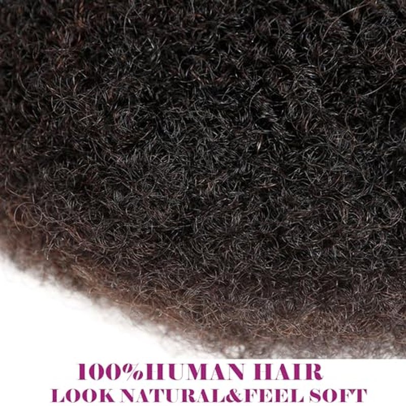 Afro Kinky Bulk Human Hair For Dreadlock Extensions Repair Locs,Twist Braiding, 100% Human Braiding Hair can be bleached and dyed 30Grams each bundles Total (8Inch 10Bundles/Pack #1B)