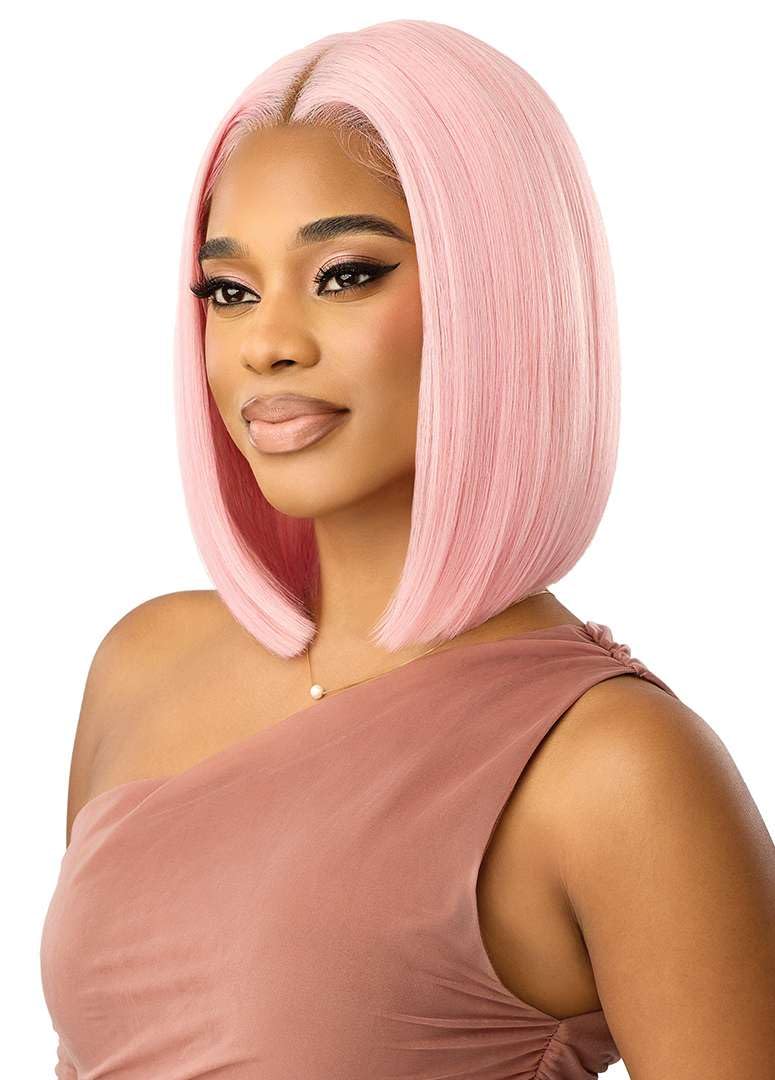 Outre Lace Front Wig - Perfect Hair Line - Swoop Series Y-Part 203 (OFF BLACK 1B)