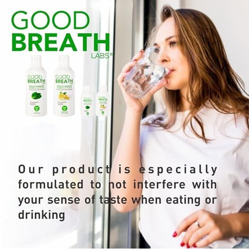 Goodbreath Mouthwash - Mint Mouth Rinse for Chronic Halitosis - New Ozone Technology Oral Rinse - Halitosis Treatment & Bad Breath Neutralizer - Mouthwash for Gum Diseases - Alcohol-Free | 3 Pack
