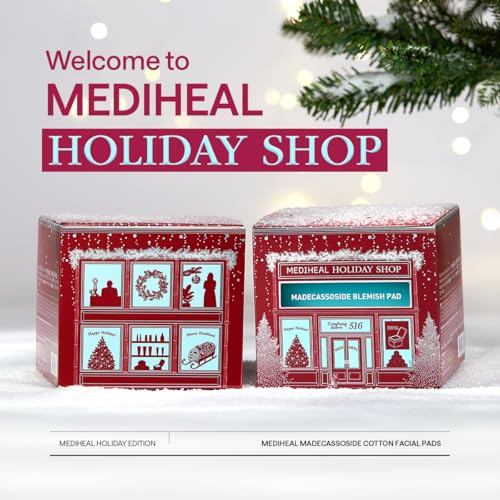 Mediheal Holiday Edition Collagen Ampoule Pad ?Skin Firming & Restore Elasticity - Tighten Wrinkles & Lines - Vegan Eco Silk Pads,100 Pads,Christmas Gift