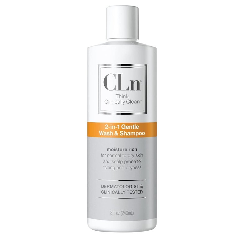 CLn® 2-in-1 Gentle Wash & Shampoo - Multi-Functional Cleanser for Irritated Skin & Scalp | Fragrance-Free, 8 fl. oz.