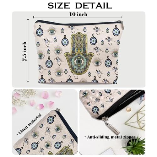 Ayxvt Evil Eye Makeup Bag - Witch Cosmetic Bags for Women, Evil Eye Gifts, Witch Gifts, Birthday Mothers Day Gifts for Women Mom