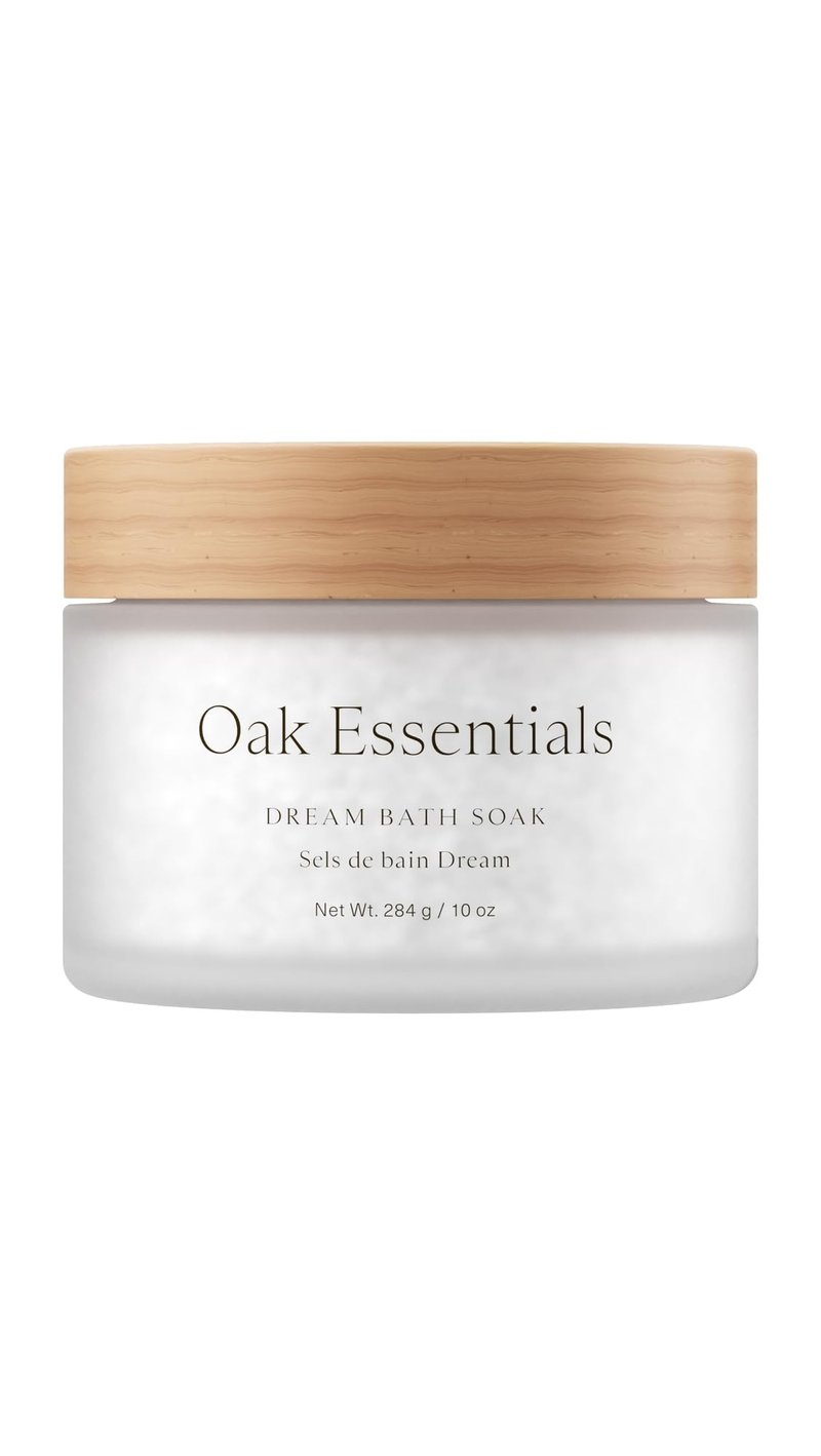Oak Essentials Dream Bath Soak, Magnesium Bath Salts with European Sea Salt, Lavender, Chamomile and Geranium Oils, Restorative Soak for Recovery and Relaxation, 10 Oz
