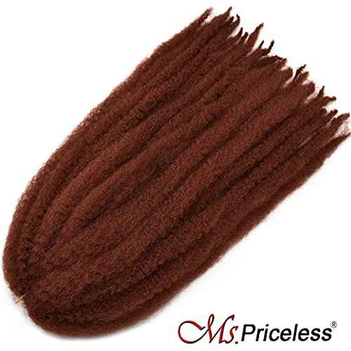 24 Inch Marley Hair Marley Twist Braiding Hair for Faux Locs for Butterfly Locs Long Afro Kinky Cuban Twist Crochet hair for Black Woman Copper Red Colour (#350, 3Packs-24 Inch)