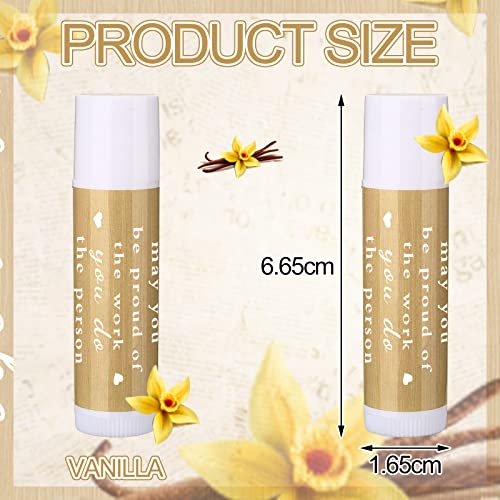 Demissle 72 Pcs Thank You Lip Balm Appreciation Gifts Bulk Inspirational You're the Balm Vanilla Ingredients Lips Care for Thanksgiving Christmas Appreciation Favor Employee Coworker Volunteer