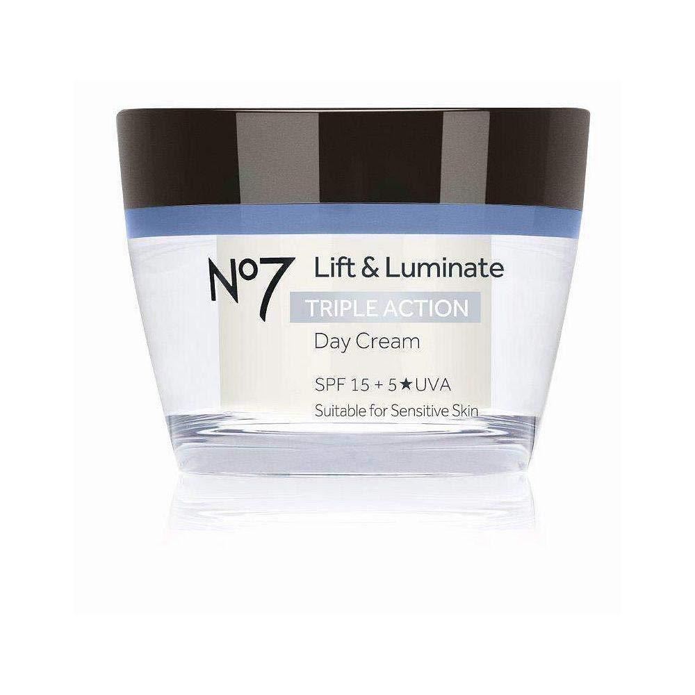 No7 Lift & Luminate Day Cream SPF 30 - Anti-Aging Hydrating Cream with Hibiscus Peptides & Vitamin C | 50ml
