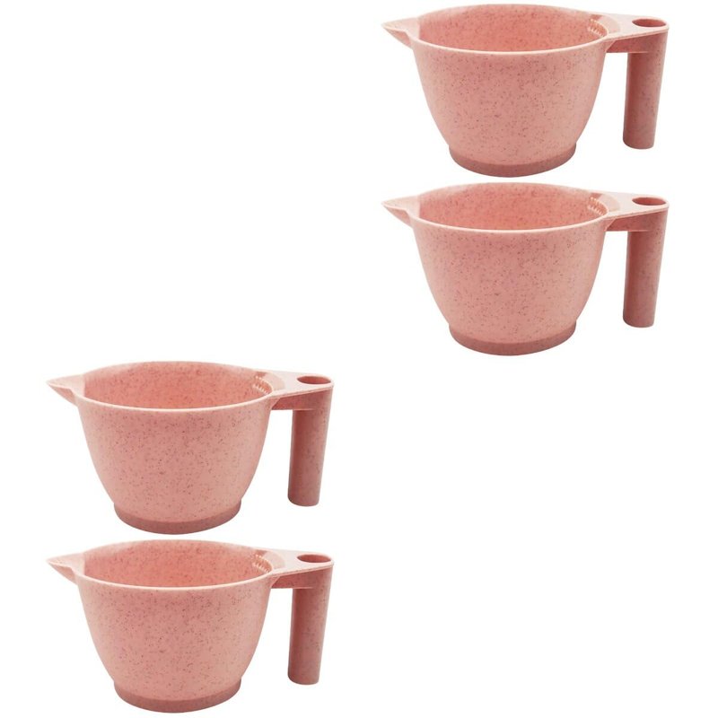 minkissy Hair Dye Mixing Bowls Set with Ergonomic Handles Portable Color Mixing Bowls for Hair Salon and Home Use Durable Pp Material 6.69X3.54X6.29 Inch 4-Pack