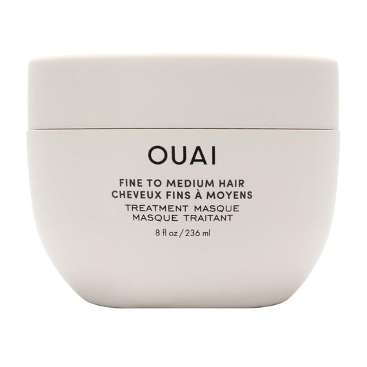 OUAI Fine to Medium Hair Treatment Mask - Lightweight Deep Conditioning Hair Mask with Shea Butter, Keratin & Panthenol - Helps Hydrate, Fight Frizz, Strengthen & Repair Damage (3.4 oz)