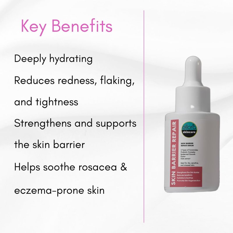 Skin Barrier Repair Serum - Restore & Strengthen Sensitive Skin | Ceramides, EGF, Oat Extract | Fragrance-Free (1 fl oz)