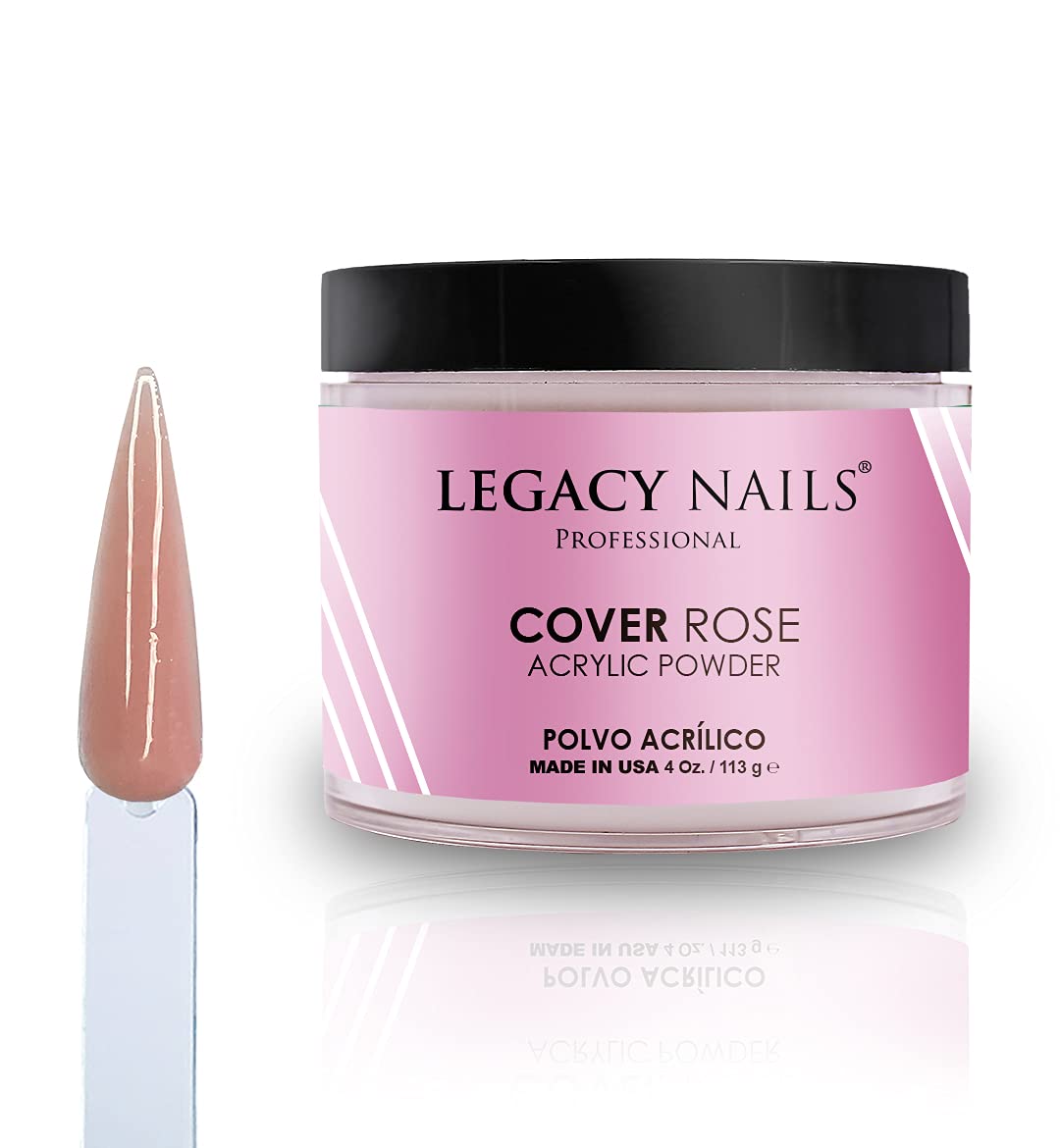 Cover Acrylic Powder for Professional Nail Art - 4 oz | Ideal for French Nails & Extensions in Cover Rose