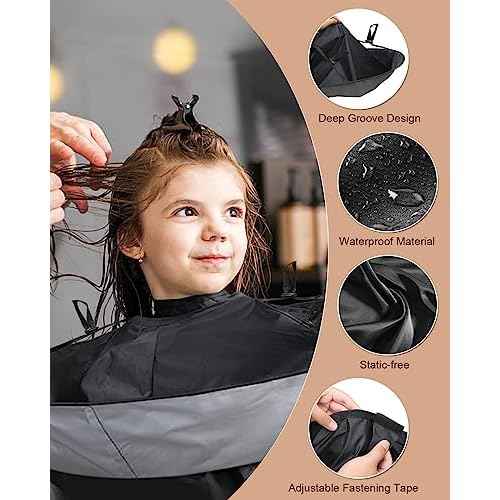Lictin Hair Cloak Cape Black - Haircut Cape Umbrella Waterproof