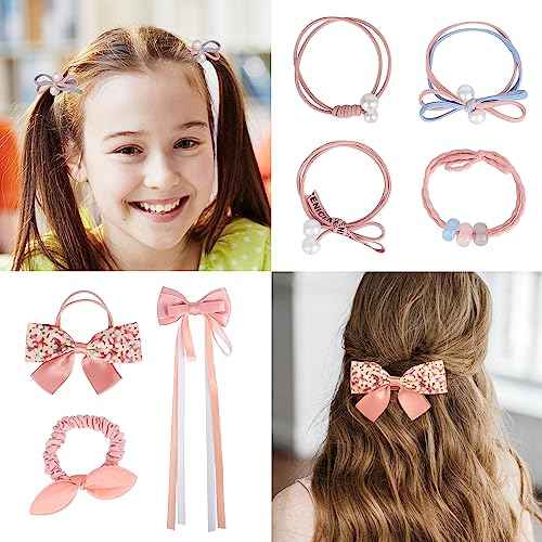 Hair Accessories for Girls£¬Teen Girl Gifts Including Jewelry Box/Hair Clips/Hair Barrettes/Hair Ties/Hair Bows£¬birthday gift for girls age 6 7 8-14£¨Cute Bear£©