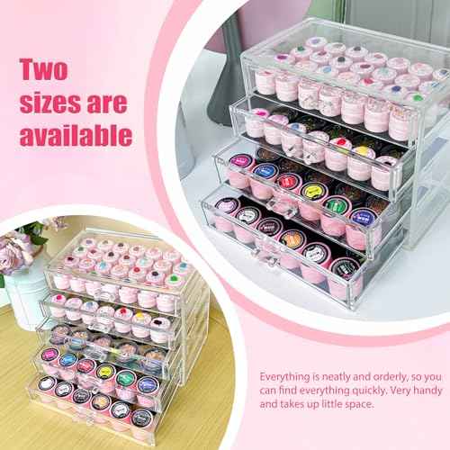 4 Tier Nail Art Decoration Storage Box£¬Acrylic Make Up & Jewelry Organizer with Drawers, Cosmetic Storage for Dresser Countertop and Bathroom£¬Beauty Holder for Lipstick Brush