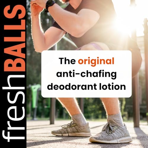 Fresh BALLS Deodorant Cream to Powder | Men's Anti-Chafing Lotion and Balls Deodorant, Hygiene for Groin Area, 3.4 fl oz (Pack of 6)