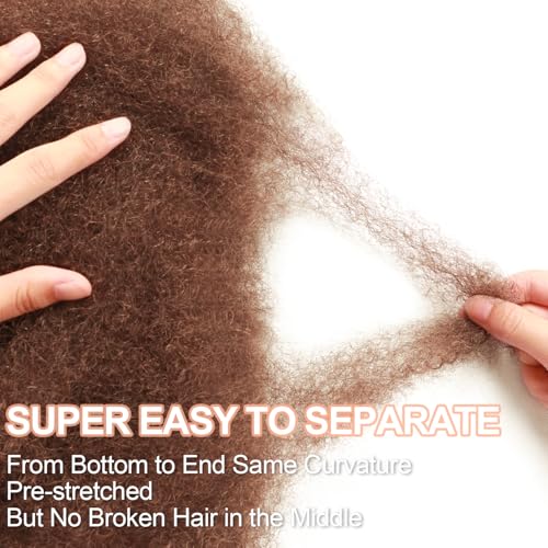 Afro Kinkys Bulk Human Hair -16 Inch 50g 4c Kinky Curly Bundles Human Braiding Hair For Mini Twist/Dreadlocks Extensions/Braids/Locs (#4, 16 Inch(Pack of 1))