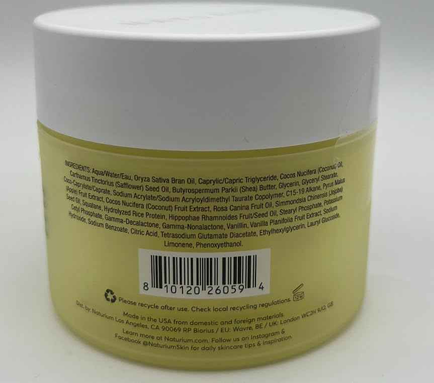 Naturium The Glow Getter Whipped Multi-Oil Body Butter, Firming Cream & Body Moisturizer with Shea Butter, 7.7 fl oz
